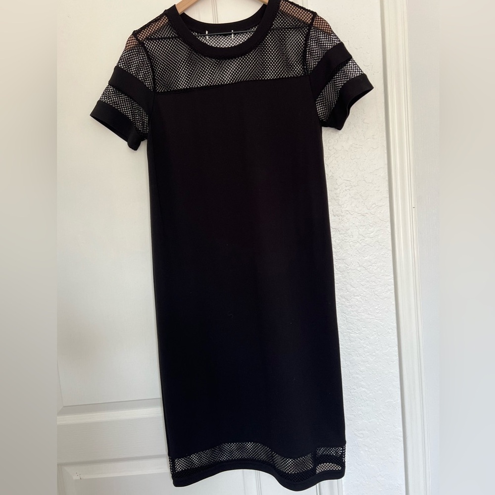 Forever 21 Mesh Top/Hem Dress | black | M